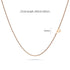 Bold Alphabet Letter Initial Charm Necklace in Rose Gold Tone